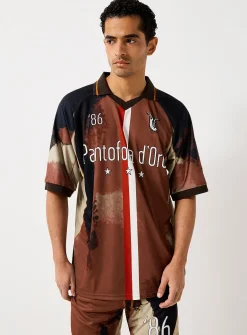 Abstract earth soccer jersey
