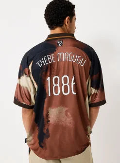 Abstract earth soccer jersey