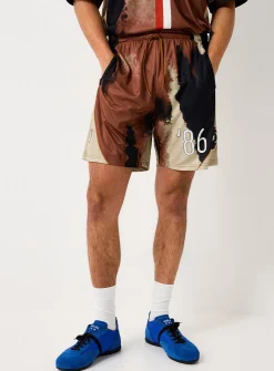 Abstract earth soccer short