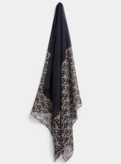 Abstract flower block lightweight scarf
