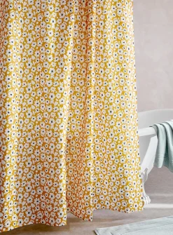 Abstract flowers shower curtain