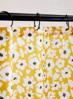 Abstract flowers shower curtain