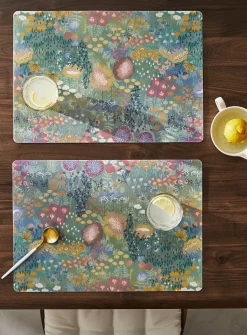 Abstract garden vinyl placemats