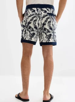 Abstract jacquard knit short