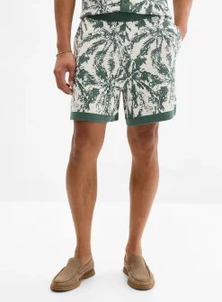 Abstract jacquard knit short