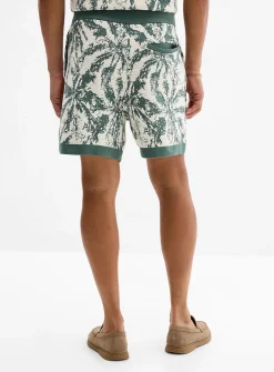 Abstract jacquard knit short