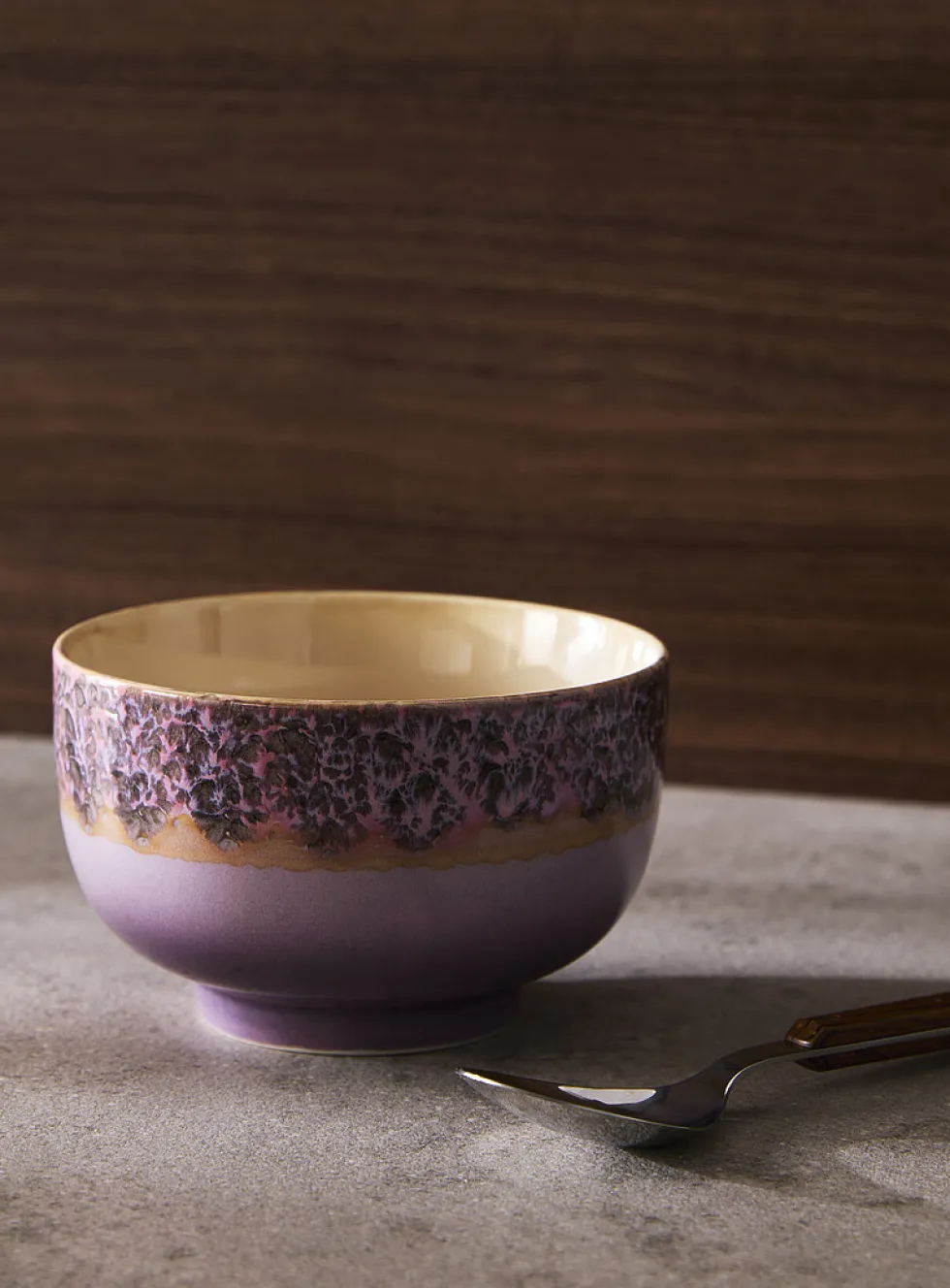 Abstract pattern purple bowl