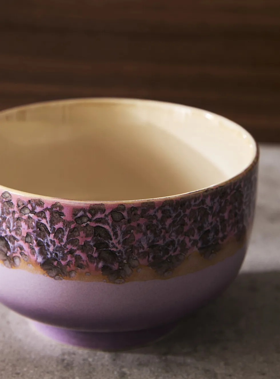 Abstract pattern purple bowl