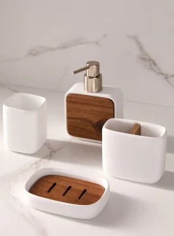 Acacia wood and resin accessories