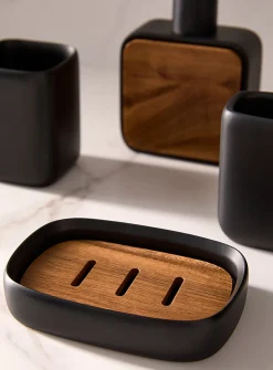 Acacia wood and resin accessories