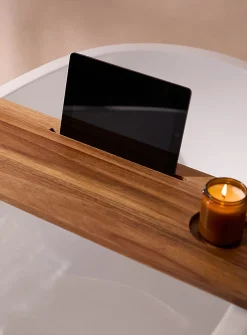Acacia wood bath tray