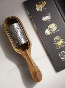 Acacia wood cheese grater set