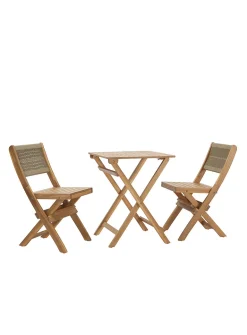 Acacia wood outdoor table and chairs set