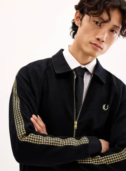 Accent band-appliqué track jacket