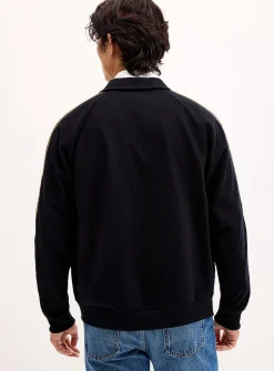 Accent band-appliqué track jacket