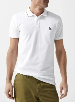 Accent edging piqué polo shirt