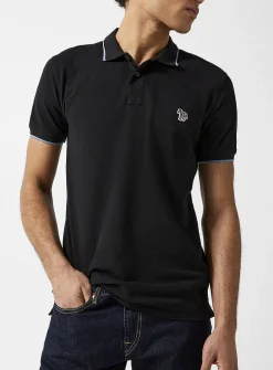 Accent edging piqué polo shirt