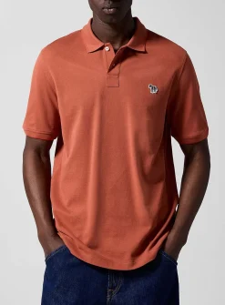 Accent edging piqué polo shirt