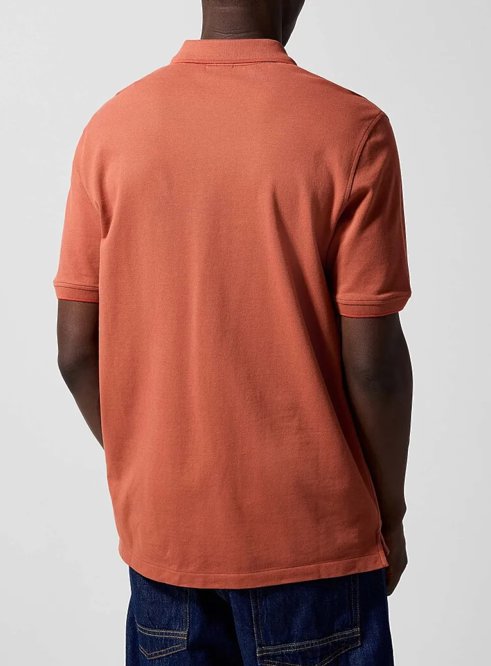 Accent edging piqué polo shirt