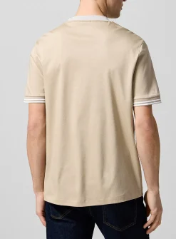 Accent trim mercerized cotton T-shirt