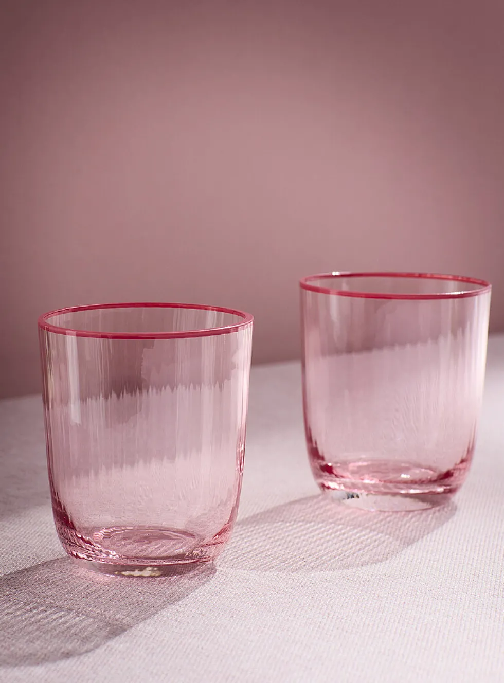 Accent trim small pink glasses