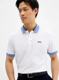 Accent trim stretch polo