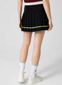 Accordion pleating tennis miniskirt