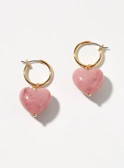 Acetate heart earrings