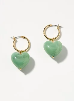 Acetate heart earrings