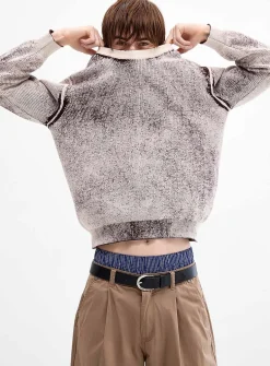 Acid-wash sweater