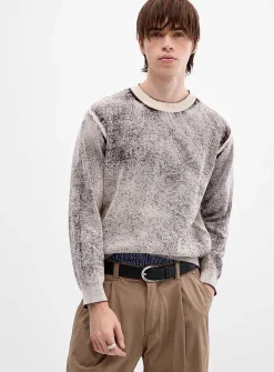 Acid-wash sweater