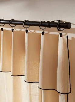 Adjustable black curtain rod