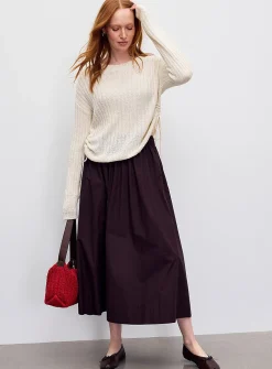 Adjustable ruched waist sweater