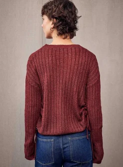 Adjustable ruched waist sweater