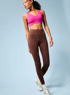 Adjustable-waist pocket velvety legging