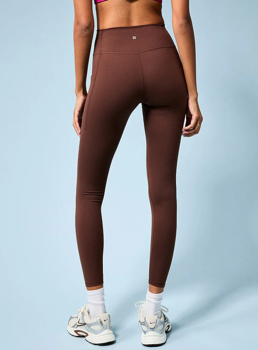 Adjustable-waist pocket velvety legging