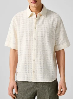 Adriel textured checks shirt