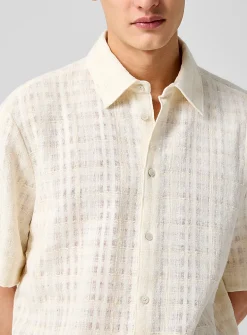 Adriel textured checks shirt