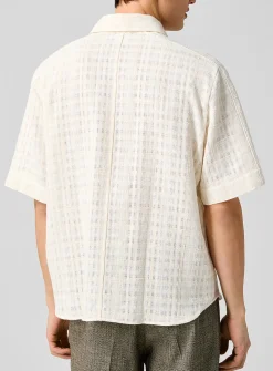 Adriel textured checks shirt