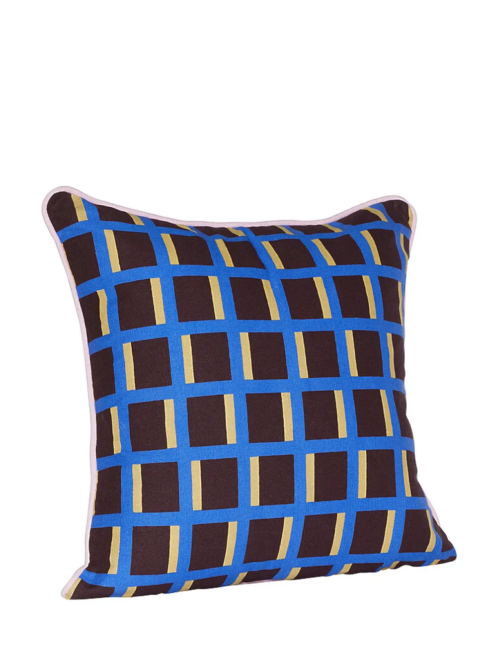 Agenda two-tone checkeres cushion