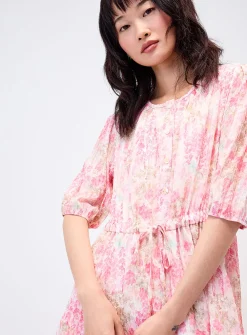 Airy flowers tiered maxi dress