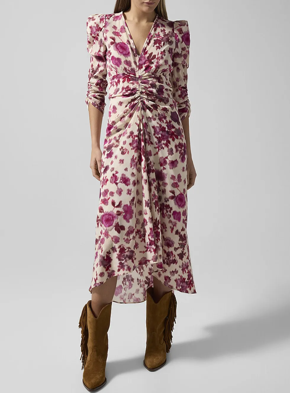 Albini silk-blend dress