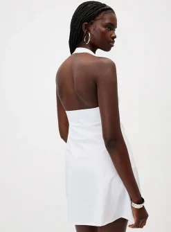 A-line halter minidress