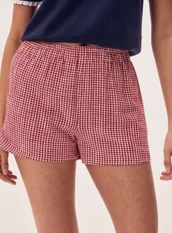 A-line linen blend short