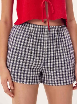 A-line linen blend short
