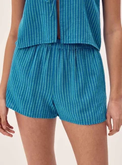 A-line linen blend short