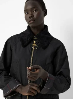 Allerston waxed cotton half-length jacket