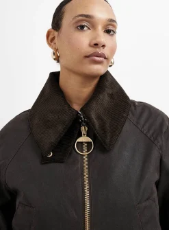 Allerston waxed cotton half-length jacket