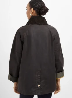 Allerston waxed cotton half-length jacket