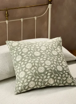 Alliums linen-blend removable-cover cushion